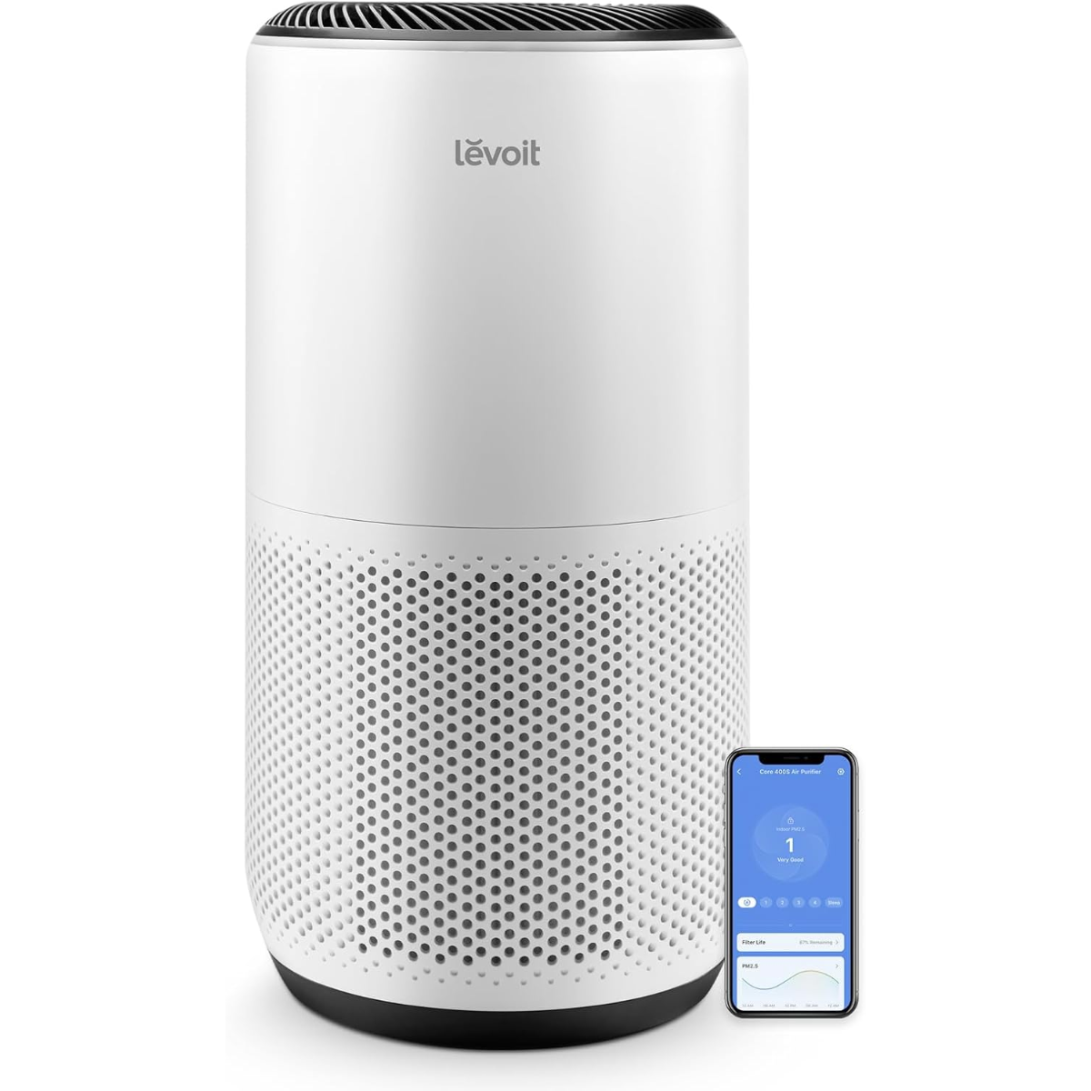 LEVOIT Air Purifiers for Large Home Bedroom 83m², CADR 400m³/h, Alexa Enabled, Filter with PM2.5 Intelligent Air Quality Sensor, Auto Mode, Air Freshener