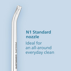 Philips Sonicare Genuine Replacement Nozzles for Compact Flosser, N1 Standard and N2 Comfort, 2-pack, HX3072/00