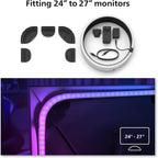 Philips Hue Play Gradient PC Lightstrip Starter Kit Including Bridge [for 24-27 Inch Screens] LED Smart Lighting. Sync for Entertainment,Gaming and Media.