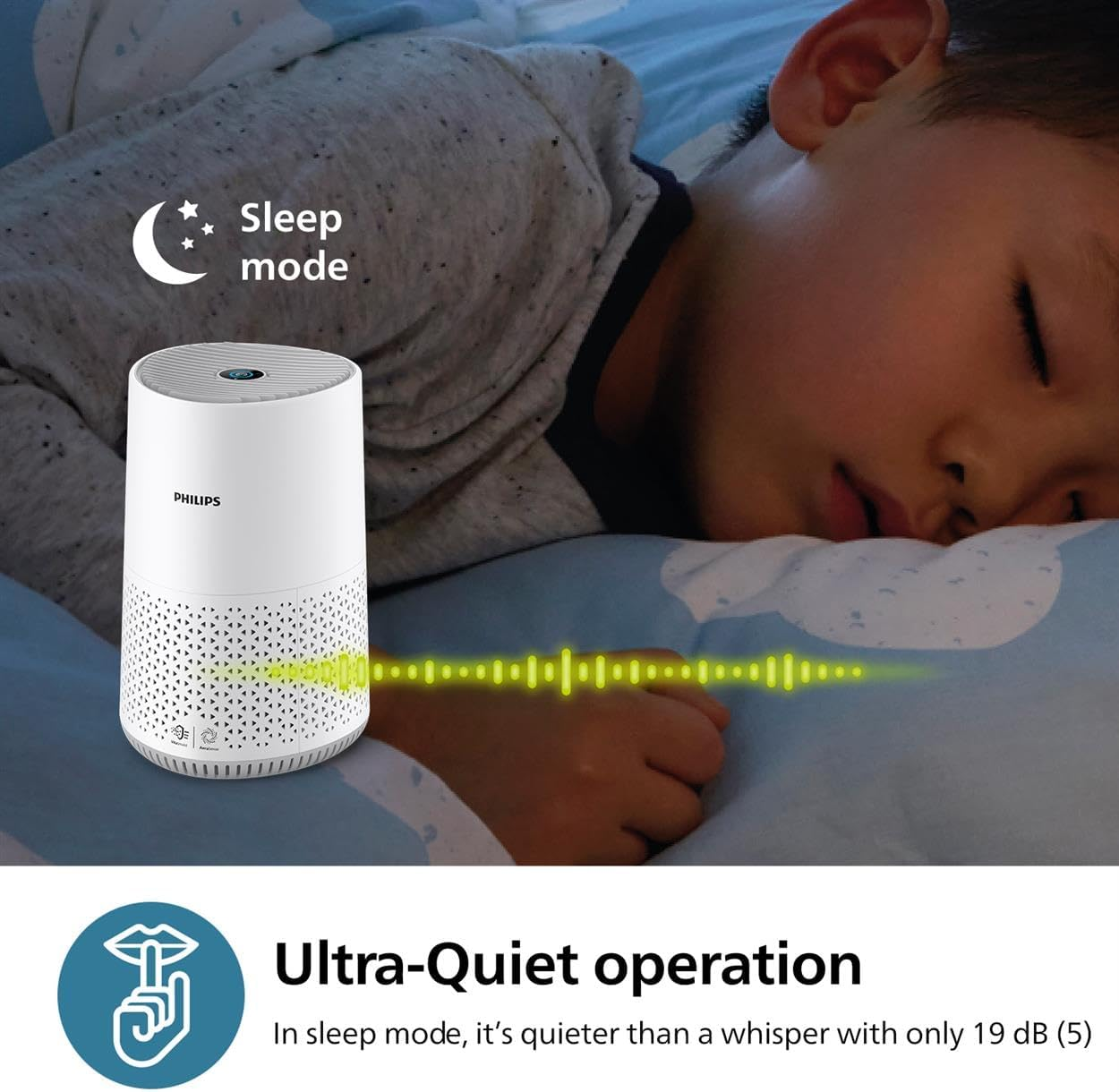 Philips Air Purifier 600 Series, Energy Efficient with Smart Sensor, For allergy sufferers, HEPA filter removes 99.97% of pollutants, Covers up to 44m2, App control, White (AC0651/10)