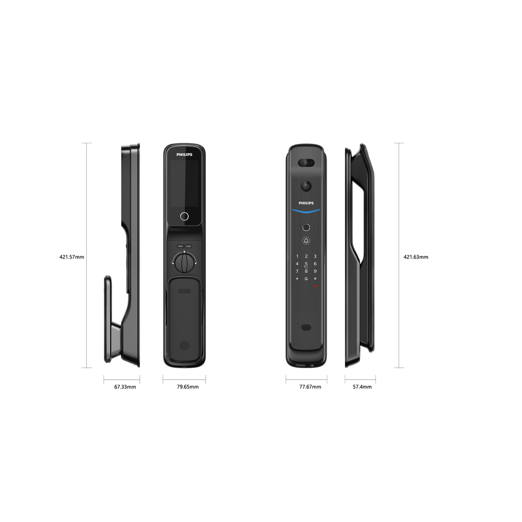 Philips 7000 series Facial recognition smart door lock - DDL709-FVP-7HWS Mohammed Fakhroo& Bros.