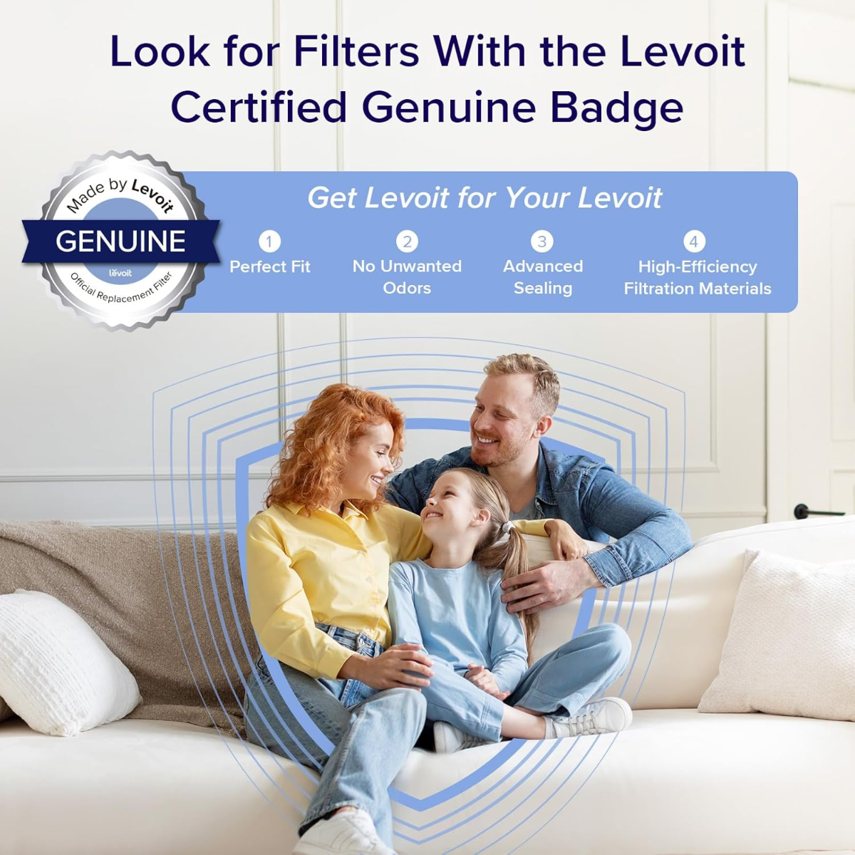 LEVOIT Air Purifier for Home Bedroom, Ultra Quiet HEPA Air Filter Cleaner with Fragrance Sponge & 3 Speed for Better Sleep, Allergies, Dust, Odour, Pet, Smoke, Office, Desktop, 100% Ozone Free
