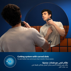 Philips PQ888/06 Compact Electric Shaver for Travel | IPX7 Waterproof | 60 Min Cordless Runtime | Travel-Friendly Black/Silver