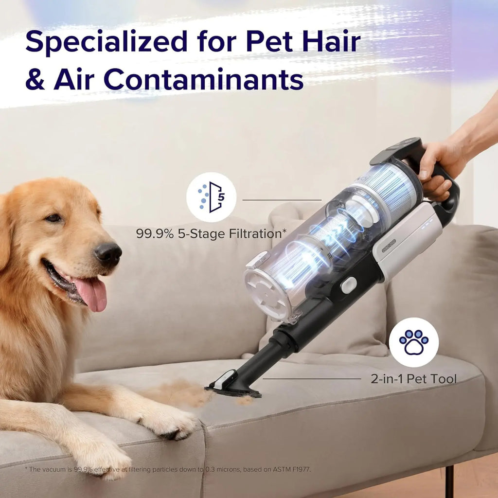 Levoit Vacuum Cleaner Cordless, Anti Hair Wrap Design, 2 in 1 Handheld Stick Lightweight Cleaner, Up to 50 Mins, Easy-Clean Dust Cup, for Hardwood Floor Car Pet Hair LSV-V201-WUK Mohammed Fakhroo& Bros.