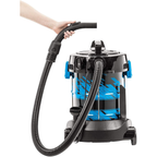 Bissell Drum PowerClean 2000W Dry 21L Vacuum Cleaner, floor nozzle + 2 extension wand + hose assembly + crevice + tool brush + filter bag w/ bag stand, Made in China.