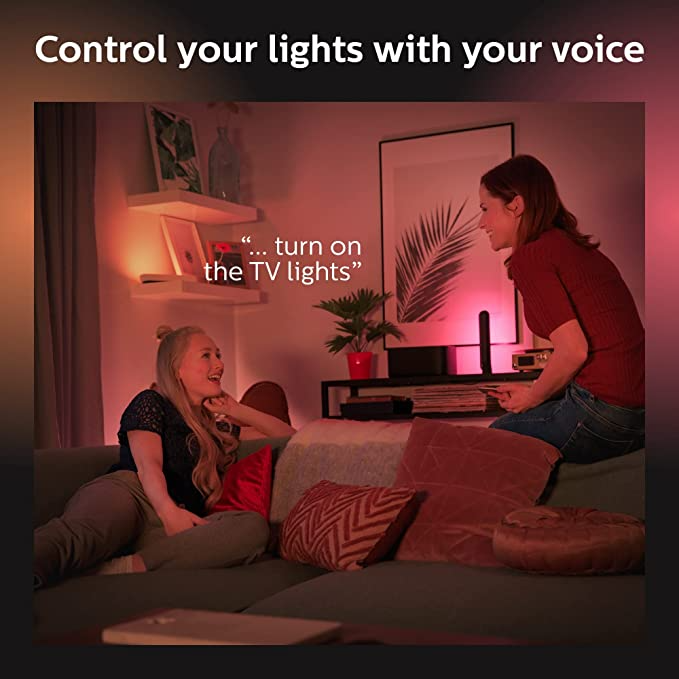 Philips Hue Play Black & Color Smart Light, 2 Pack Base kit, Hub Required/Power Supply Included (Works with Amazon Alexa, Apple Homekit & Google Home)