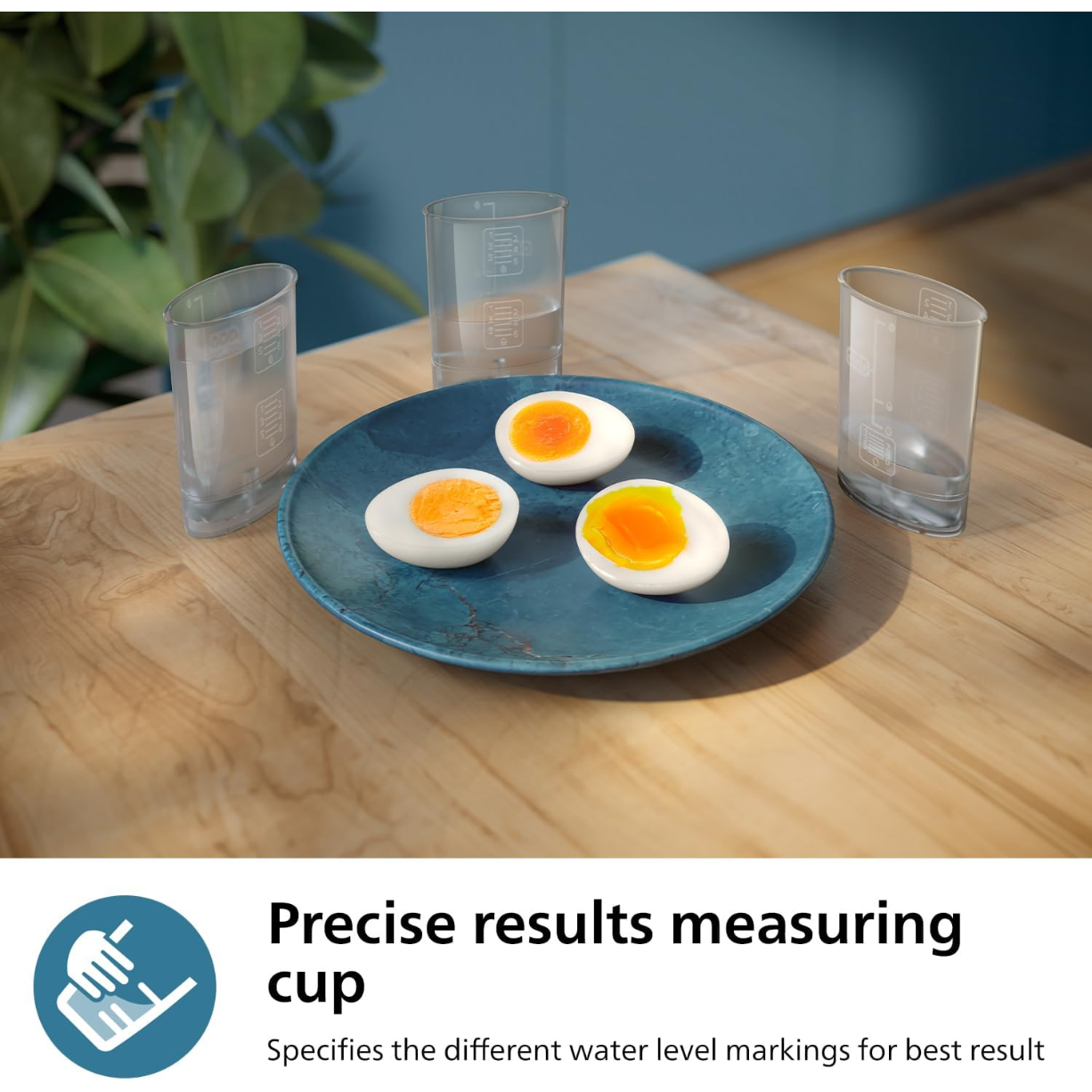 Philips Egg Cooker 3000 Series, Family Size up to 6 Eggs (soft, medium, hard, poached), Easy to clean, Poached Tray & Egg Piercer Accessory, 400W Power, Compact Design (HD9137/91)