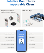 Ecovacs DEEBOT T30C Robot Vacuum and Mop, 20,000Pa Suction, TruEdge Adaptive Edge Mopping, ZeroTangle 2.0 Technology, Hot Water Washing, Self-Emptying, Auto-Lift Mopping, Obstacle Avoidance
