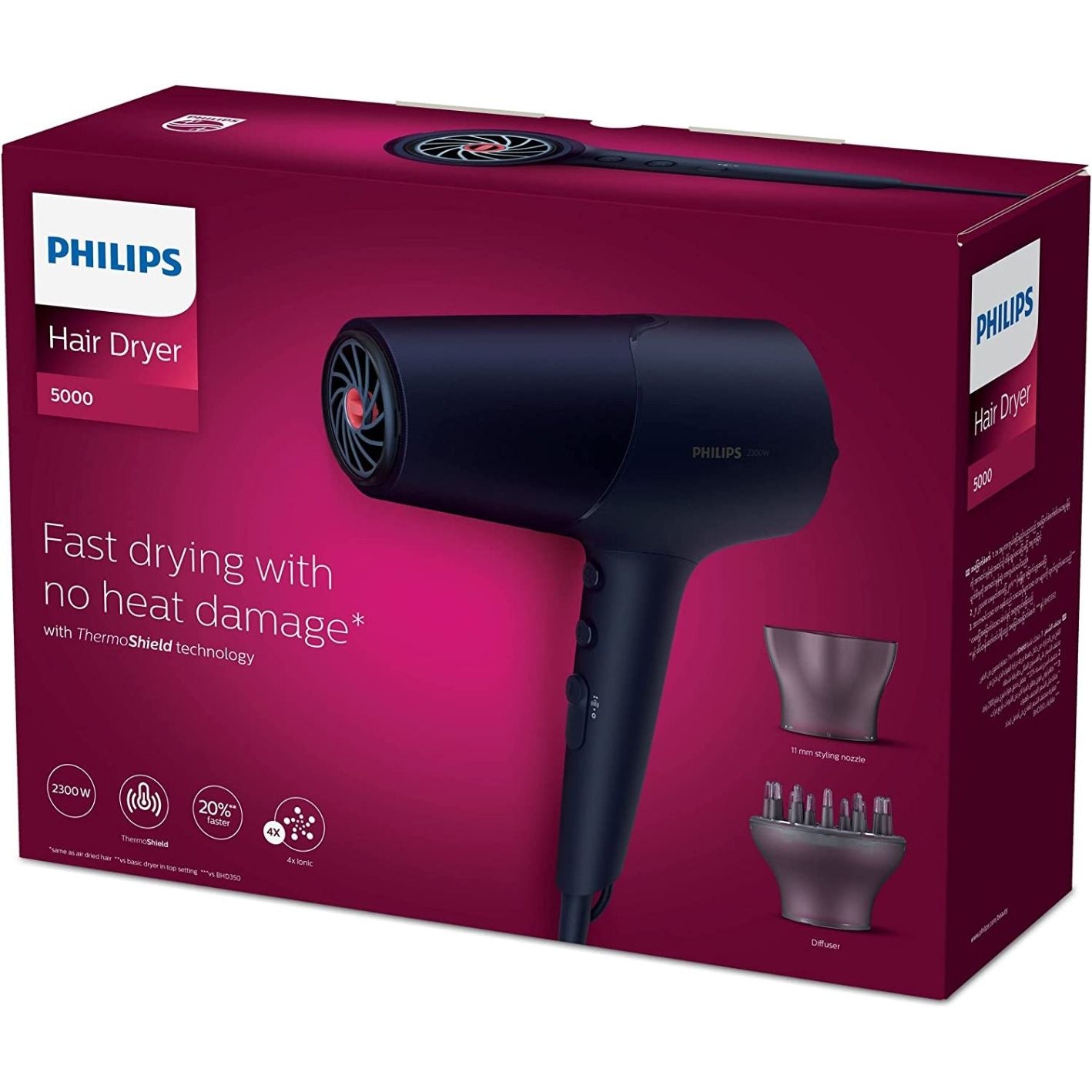 PHILIPS 5000 series BHD510/03 hair dryer 2300 W Navy