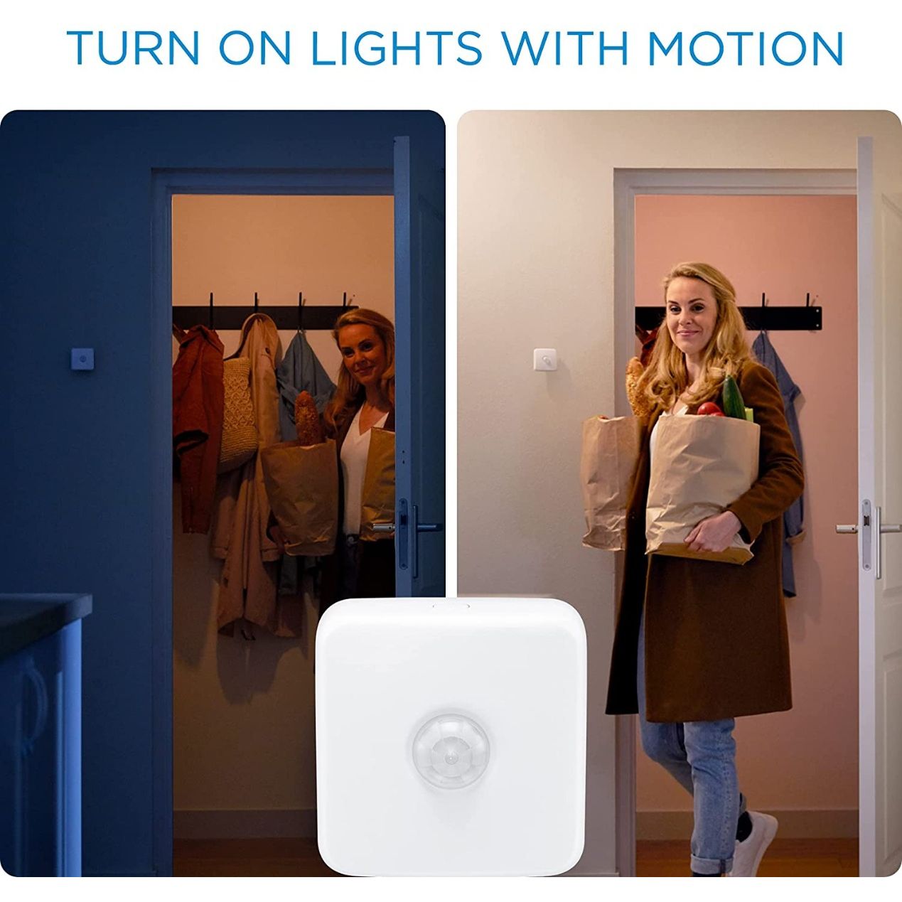 WiZ Connected WiFi Motion Sensor for WiZ Lights, Compatible with Alexa and Google Home Assistant, White