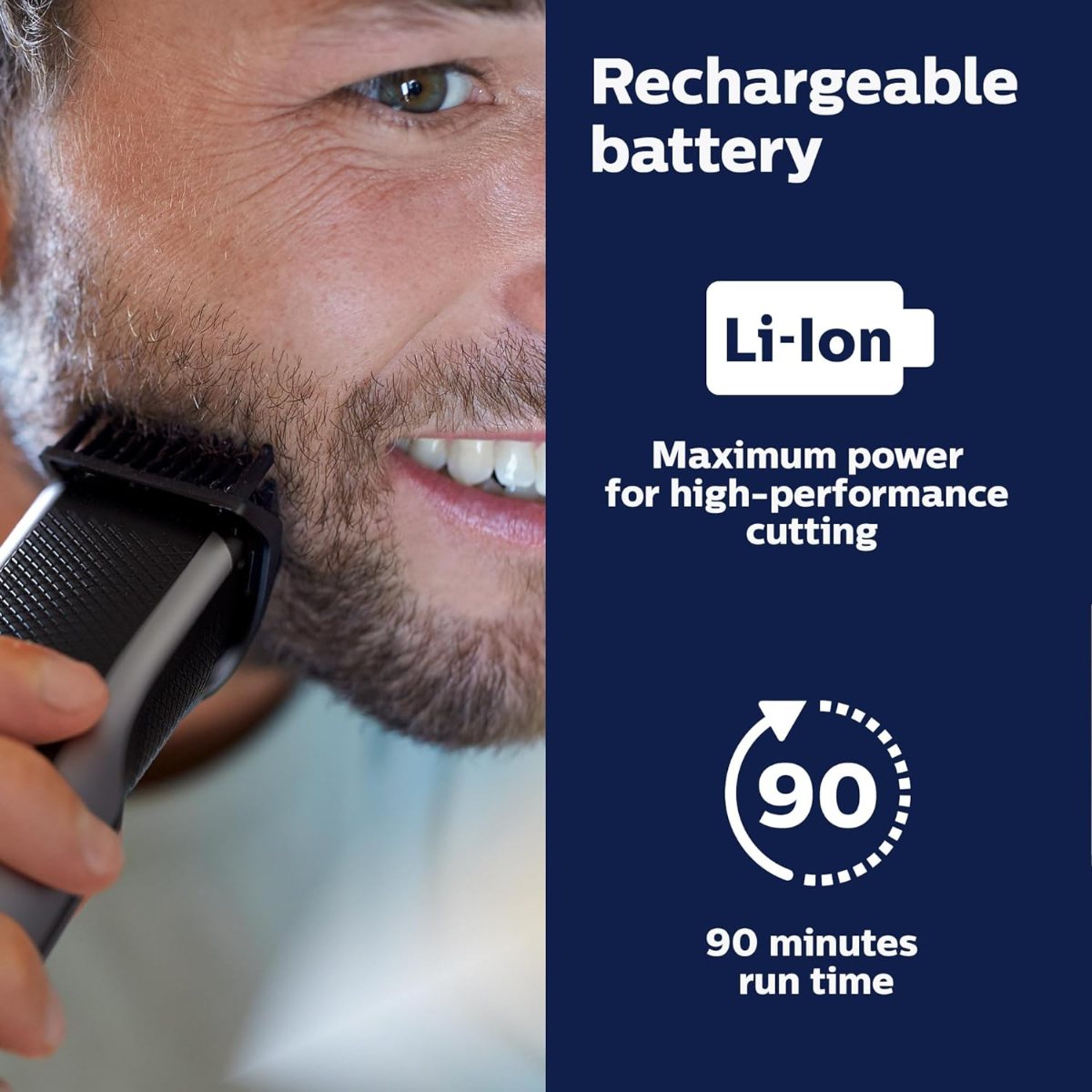 Philips Beard Trimmer 3000 Series with Hair Lift&Trim Comb, BT3232/15