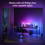 Philips Hue Play Gradient PC Lightstrip Starter Kit Including Bridge [for 24-27 Inch Screens] LED Smart Lighting. Sync for Entertainment,Gaming and Media.