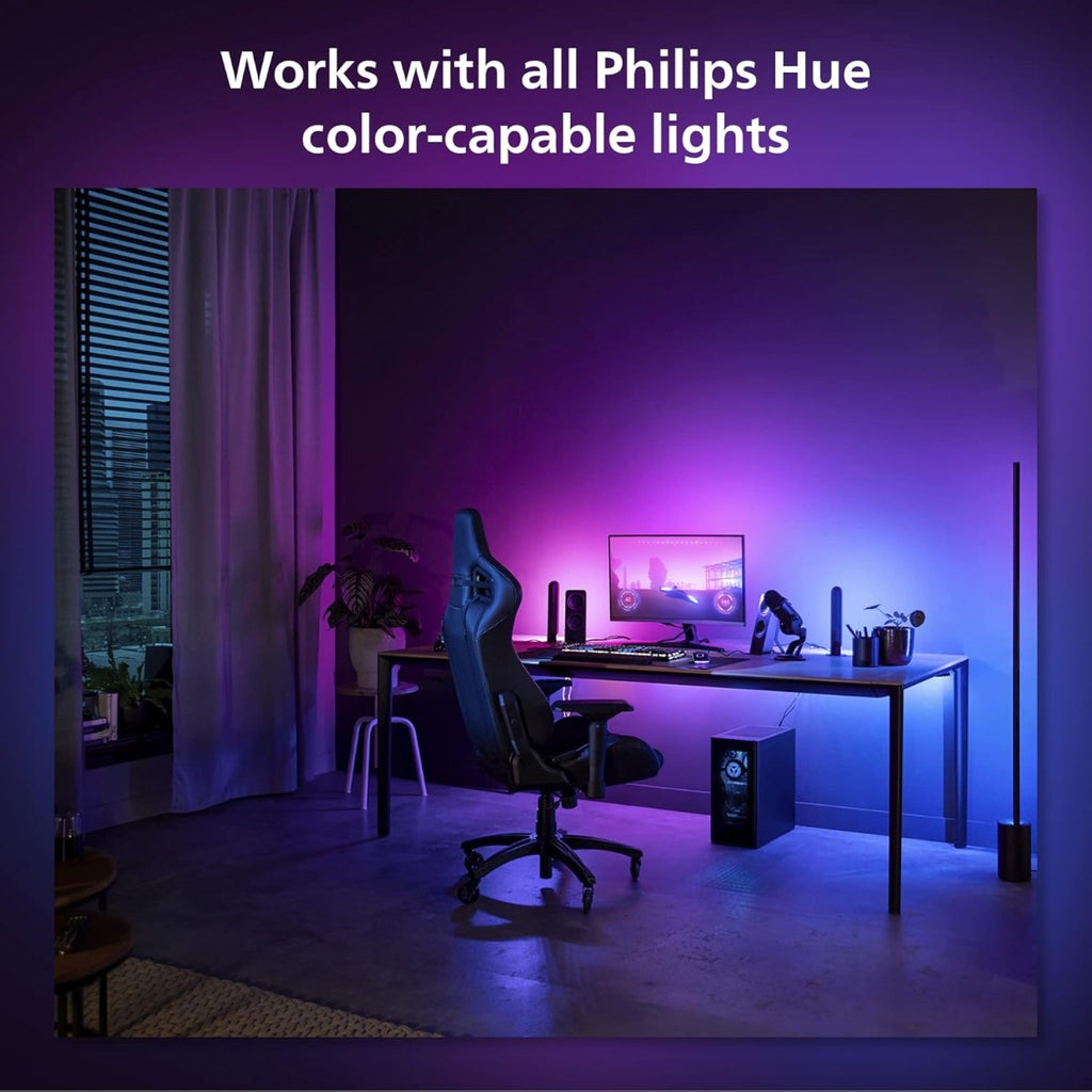 Philips Hue Play Gradient Lightstrip for PC Monitors - White & Color Light (Hue Bridge Required), Compatible with Alexa & Google Assistant – A Certified for Humans Device, 32/34-Inch