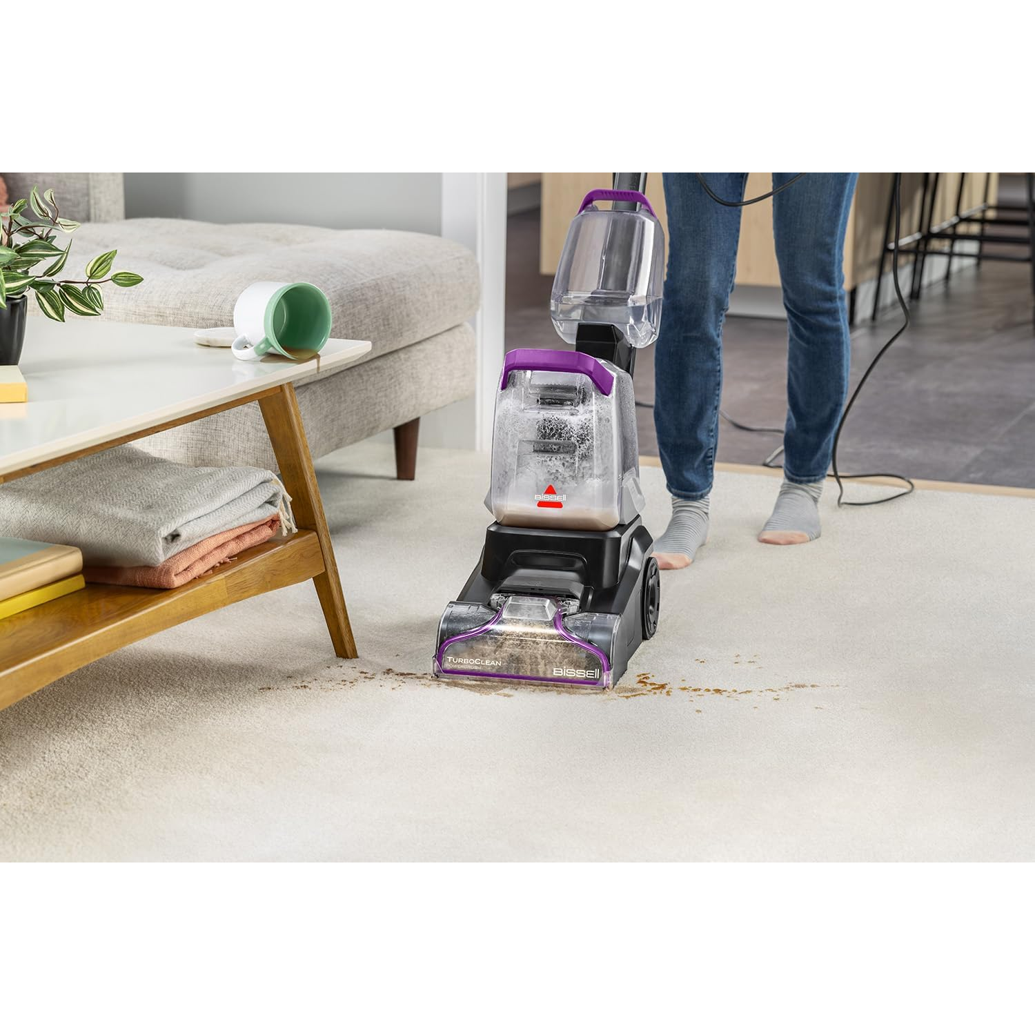 Bissell TurboClean PowerBrush Carpet Washer (4058K), Compact Carpet and Upholstery Cleaner