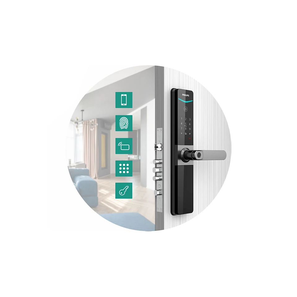Philips Easykey DDL610-5HBS Fingerprint Lock - Smart Lock- Grey Mohammed Fakhroo& Bros.