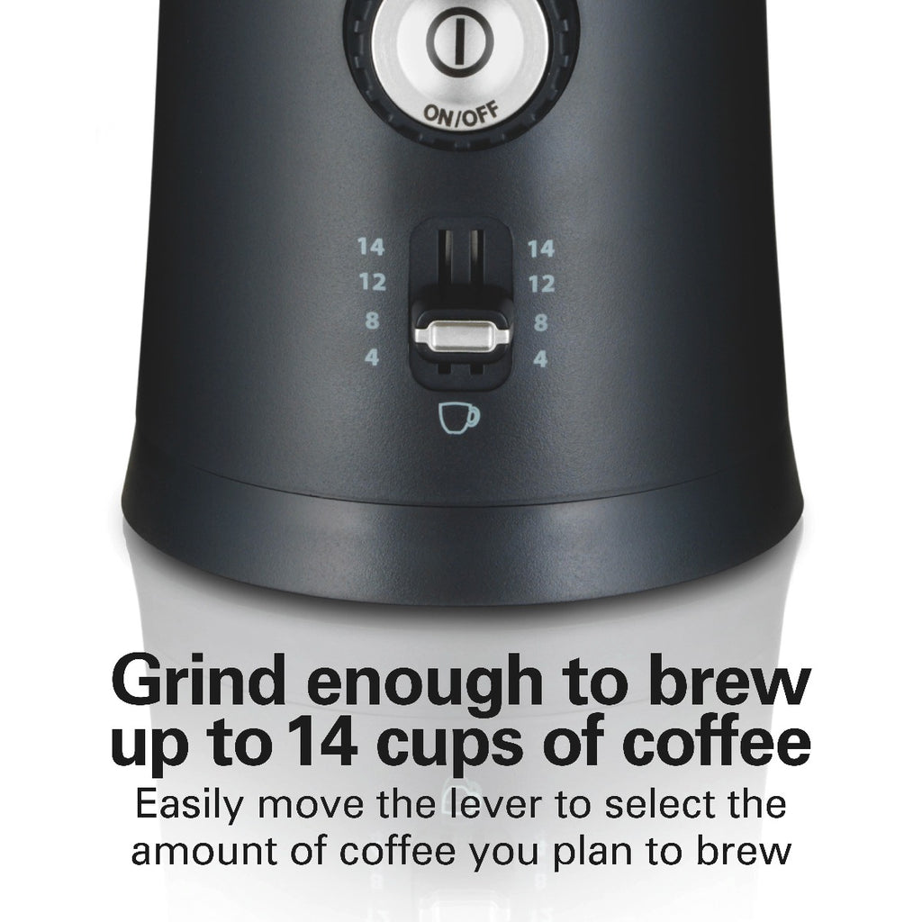 Hamilton Beach Custom Grind™ Coffee Grinder for beans/spices, 5 size settings-coarse to fine, capacity for 4 to 14 cups coffee, stainless steel bowl for easy pour and cleaning, 80393R-ME
