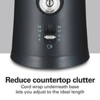 Hamilton Beach Custom Grind™ Coffee Grinder for beans/spices, 5 size settings-coarse to fine, capacity for 4 to 14 cups coffee, stainless steel bowl for easy pour and cleaning, 80393R-ME