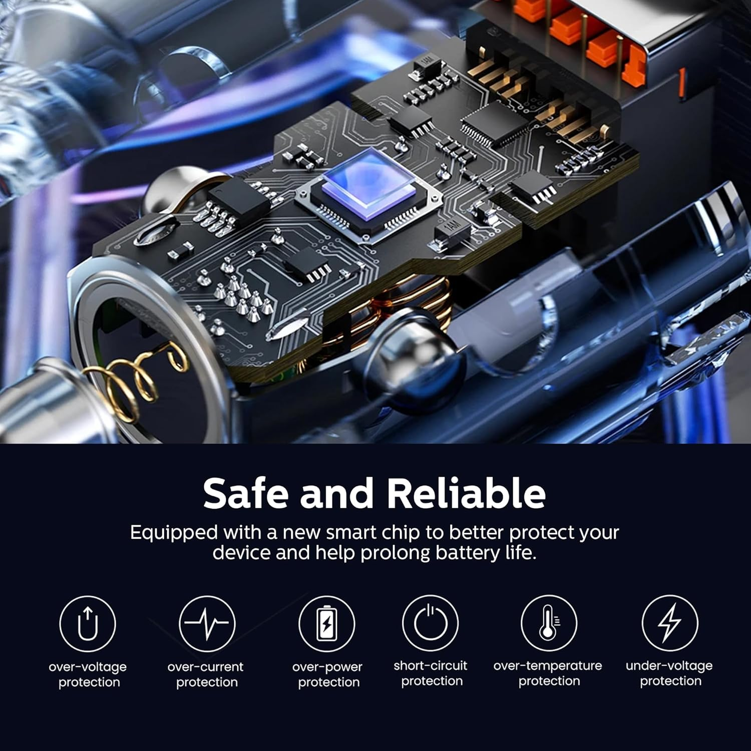 Philips 60W Dual Port USB-C Car Charger - DLP5522C/00