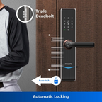 Philips EasyKey 7300-5HB Smart Door Lock - Smart Lock, Smart Door Lock , Fingerprint Lock, Smart Home, Home Improvement, Keyless Door Lock, Smart Home Gadgets, Safety Lock- Copper Mohammed Fakhroo& Bros.