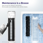 Levoit Tower Fan For Bedroom, 25ft/s Velocity 28dbs Cooling Fan, Bladeless and 90° Oscillating Fan With 5 Speeds, 4 Modes, 12H Timer, Standing Fan For Home, White, Classic 36'