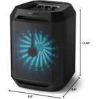 مكبر صوت حفلات فيليبس بتقنية البلوتوث، تعزيز ديناميكي للباس، بلوتوث ومدخل AUX، مدخل ميكروفون، اقتران لاسلكي لصوت ستيريو، بطارية تدوم حتى 7 ساعات، مقبض حمل مدمج، USB-C TAX2208 