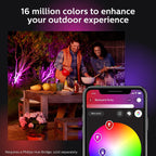 مجموعة قاعدة مصباح سبوت في الهواء الطلق Philips Hue Lily White &amp; Color (يتطلب Hue Hub)، 3 مصابيح سبوت مع مصدر طاقة + حامل، تعمل مع Alexa وHomeKit ومساعد Google 