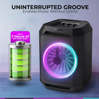 مكبر صوت حفلات فيليبس بتقنية البلوتوث، تعزيز ديناميكي للباس، بلوتوث ومدخل AUX، مدخل ميكروفون، اقتران لاسلكي لصوت ستيريو، بطارية تدوم حتى 7 ساعات، مقبض حمل مدمج، USB-C TAX2208 