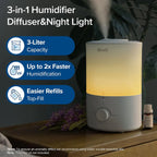 LEVOIT 3L Humidifiers for Bedroom Baby Room with Night Light, Cool Mist Humidifier for Home, Office & Plant, Auto-Off, Up to 25H for 27 ㎡, Quiet Operation with 360° Rotation Nozzle- 2 Filter Sponge devfakhroo
