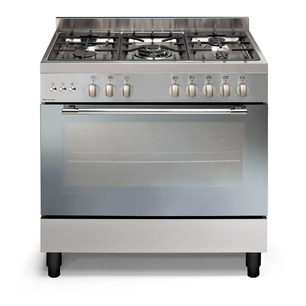 Vincenti Silver 5 Gas Top Burners Oven - 90*60 - Italy - 90605GFGXSS