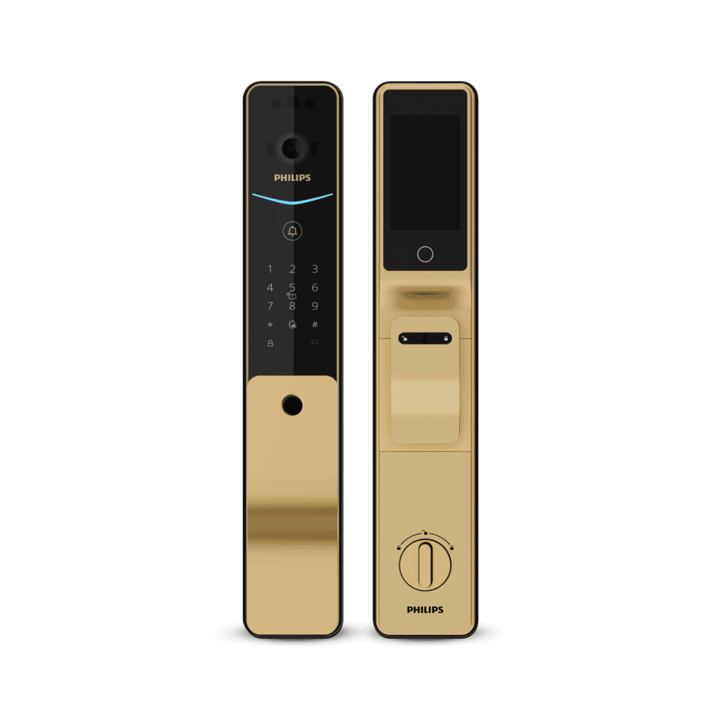 Philips 7000 series Facial recognition smart door lock - DDL720-FVP-7HWS- Gold Mohammed Fakhroo& Bros.