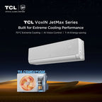 TCL VoxIN Split AC with Inverter Compressor, Fast Cooling, Smart Energy Saving, Super Quiet Operation, 65°C Extreme Cooling, Smart App Control, Golden Fin. Mohammed Fakhroo& Bros.