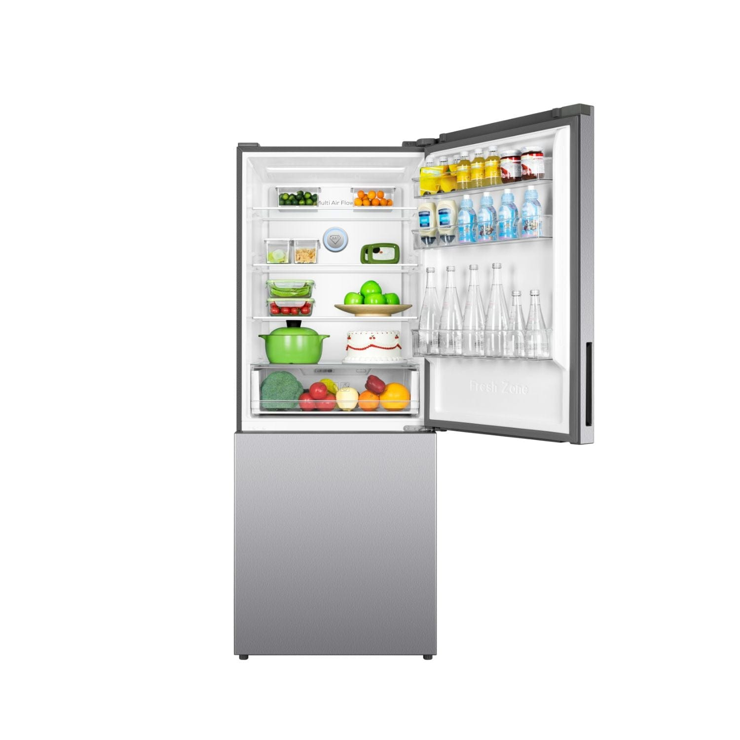 TCL P540BFN Bottom Mounted Refrigerator with Twin Eco Inverter - 540 Liters