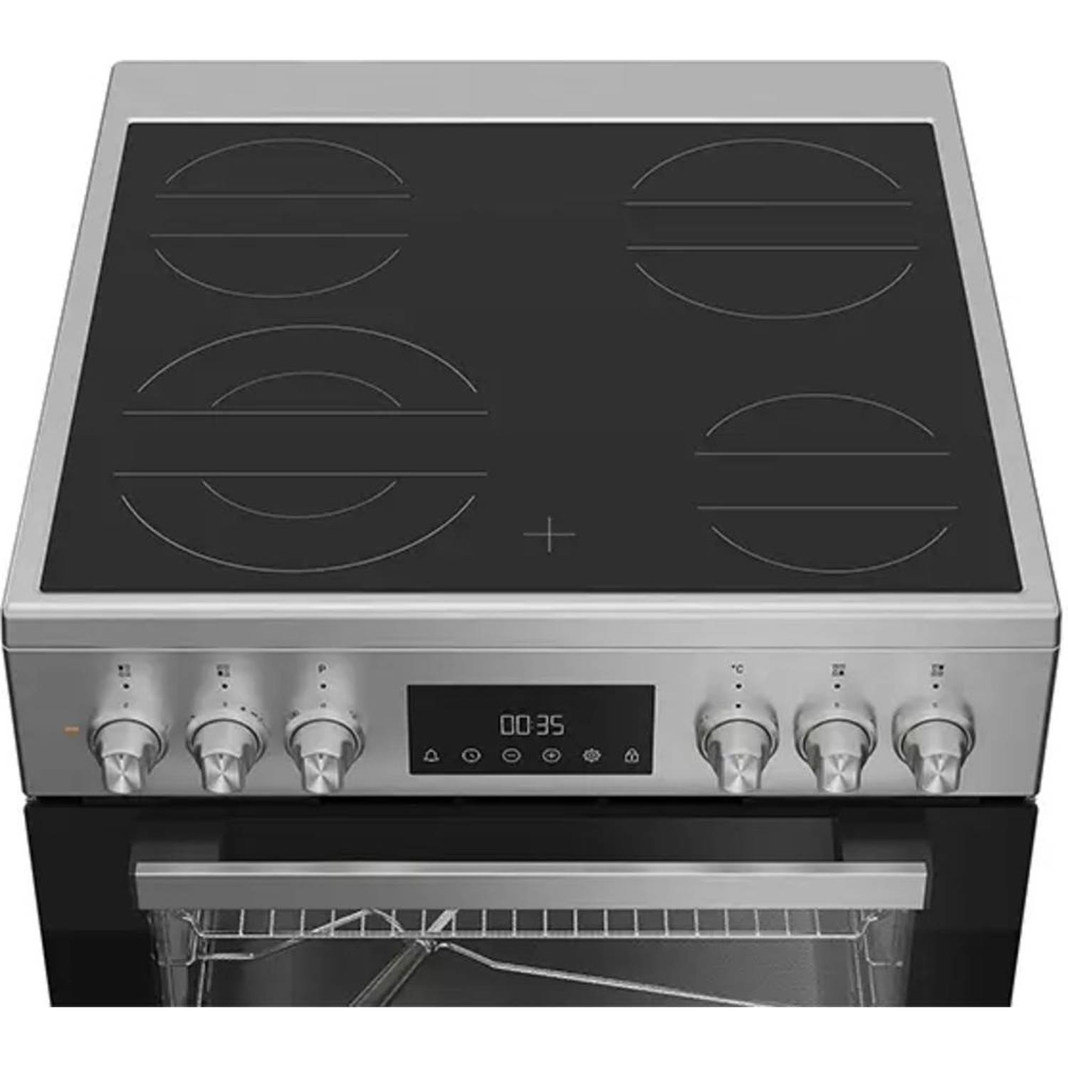 Whirlpool Free Standing Vitro Ceramic Cooker 60cm Inox – WR60 EV520207 XME