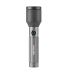 PHILIPS Aircraft Aluminium Alloy 22cms Zoom LED Rechargeable Flashlight / Torch – 1000Lumens, 900m Range, 2000mAh SFL2142/56