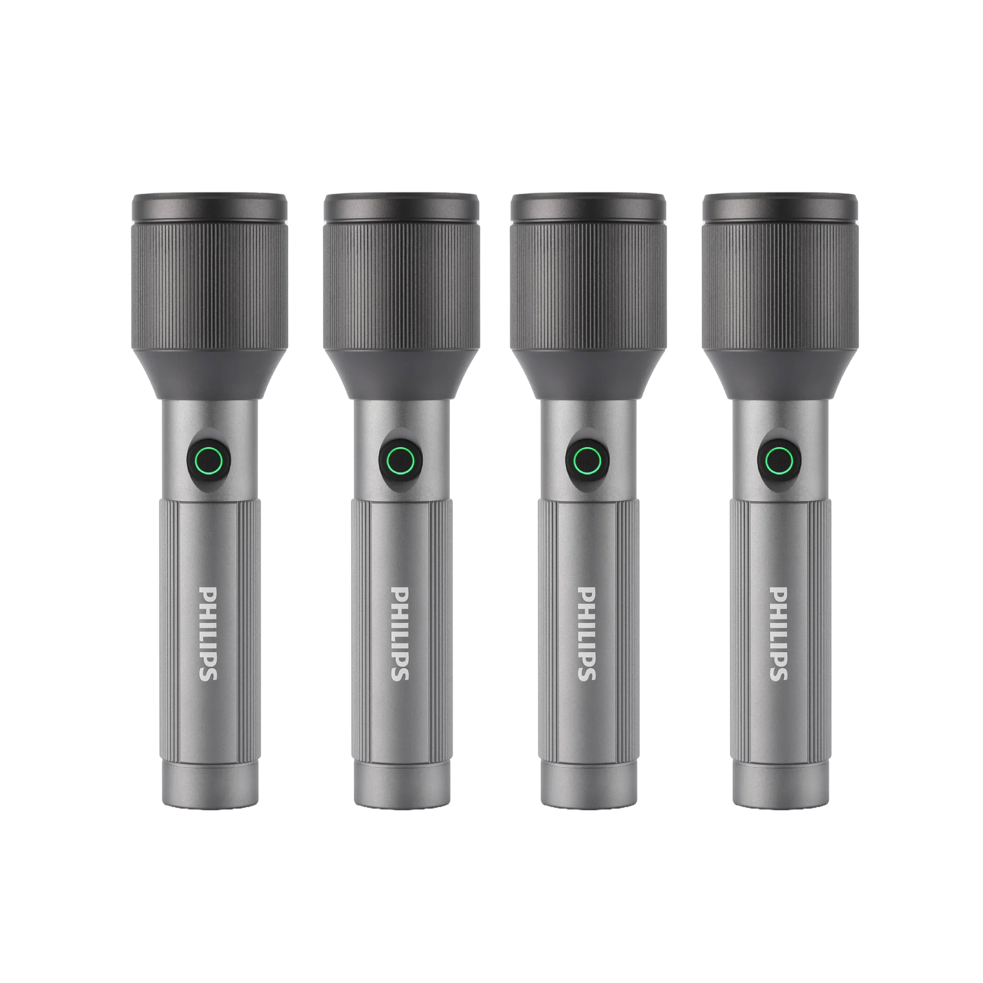 Philips Aircraft Aluminium Alloy 22cms Zoom LED Rechargeable Flashlight – 1000Lumens, 900m Range, 2000mAh SFL2142C4/56 ( PACK OF 4 ) Mohammed Fakhroo& Bros.