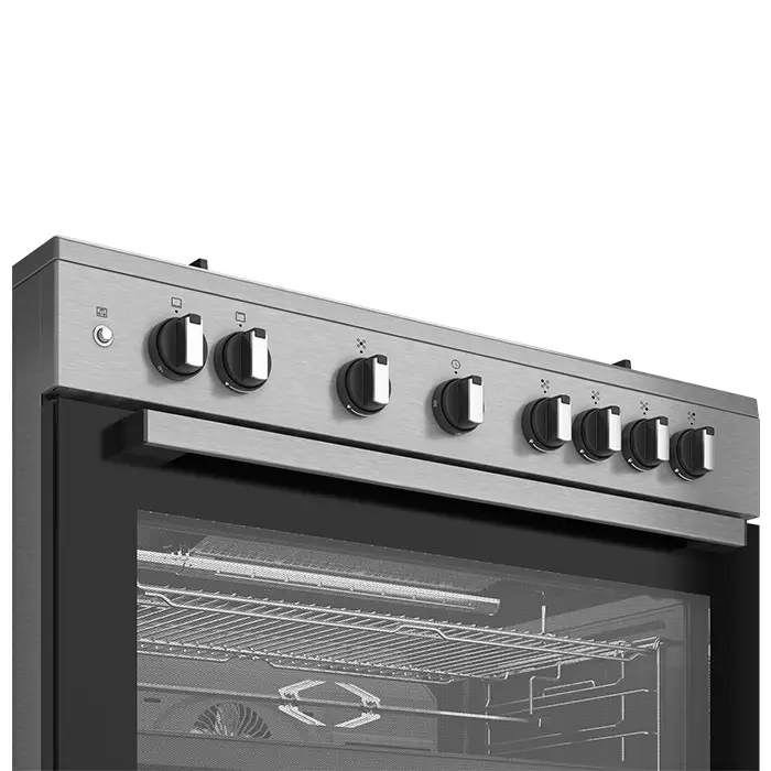 Whirlpool 90x60 Full Electric Cooker, Vitro Ceramic, WR90 EV830208 XME, 97L Oven Capacity, 1 Expandable Burner, 3 layer glass door removable