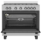 Whirlpool WR90 GGF 23129 XME – 90 X 60 Full Gas Cooker, Cast Iron Grids, 106lt, Fan Oven- Egypt