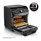 Hamilton Beach 12L Digital Air Fryer Oven, 16 cooking modes and 7 accessories to airfry, bake, roast, rotisserie grill, toast, dehydrate, defrost, reheat, keep warm, AF1212-ME