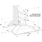 Whirlpool wall mounted cooker hood - WHFG 64 F LM X