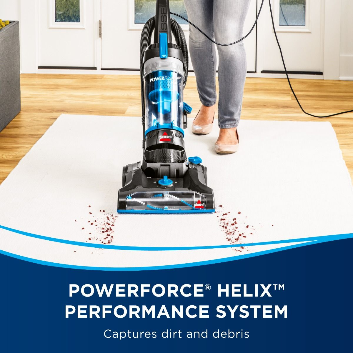 Bissell PowerForce Helix Vacuum Cleaner 2111E – Multi-Cyclonic Technology, Powerful Suction, Lightweight Design, Ideal for Dust, Hair & Deep Cleaning