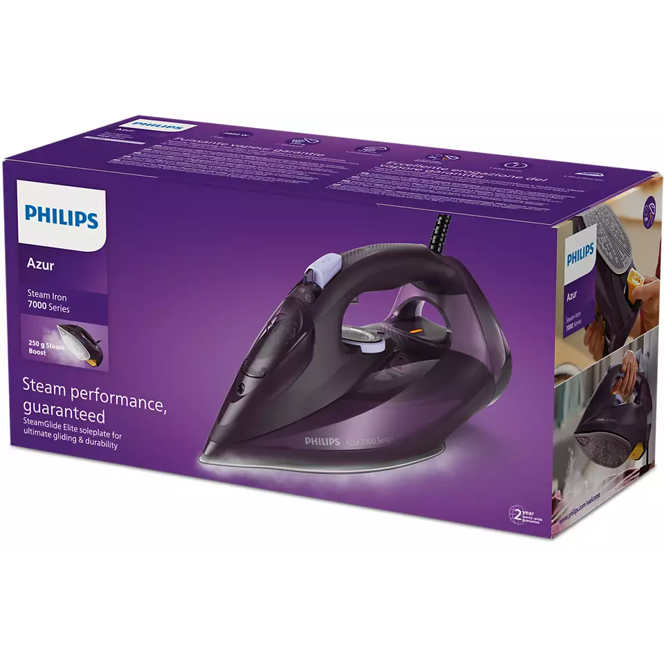 Philips 7000 Series HV Steam Iron Dark Purple DST7051/36