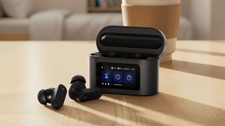 Philips True wireless headphones with Smart Charging Case, Noise Cancelling, 4 Mics, Dynamic Bass, 28H Playtime, Bluetooth 5.4, IPX5, Touch Controls, Voice Assistant-TAT6000BK/97