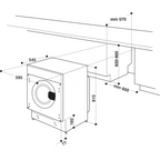 Whirlpool integrated washer dryer: 7kg - BI WDWG 75148 MEA