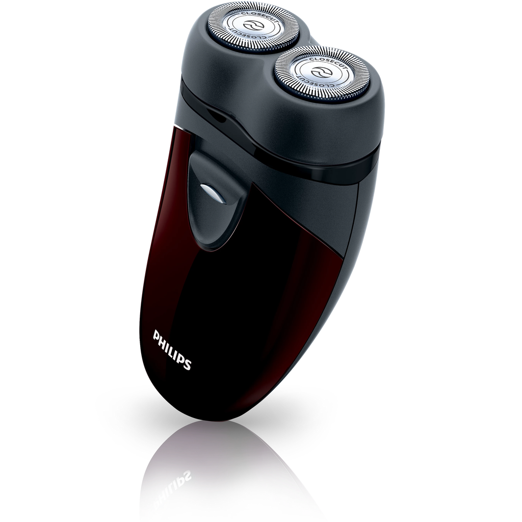 Philips PQ206/18 Electric Travel shaver, Battery powered, Convenient to carry, Cordless 2AA battery, razor sharp blades, 2 Year Warranty.