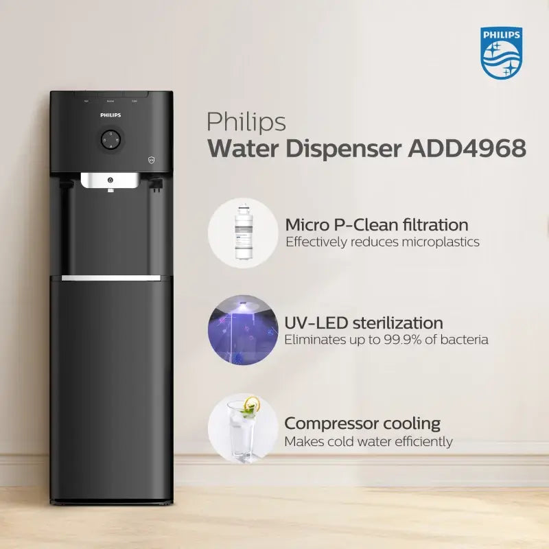 Philips Bottom Load Water Dispenser with UV & MICRO-PLASTIC Filter - ADD4968BK/56 devfakhroo