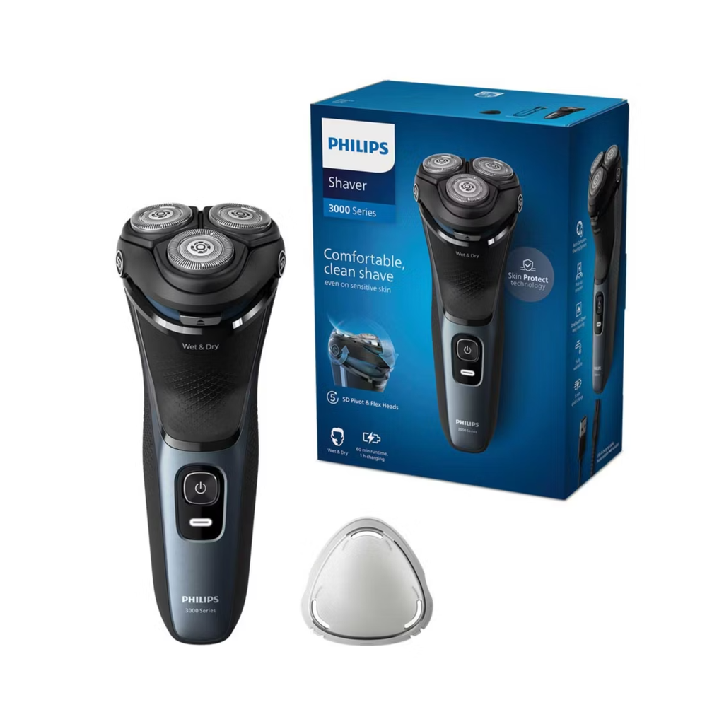 Philips Wet & Dry Electric Shaver Series 3000 with 5D Flex & Pivot heads and Pop-up trimmer – S3144/00