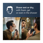 Philips Wet & Dry Electric Shaver Series 3000 with 5D Flex & Pivot heads and Pop-up trimmer – S3144/00