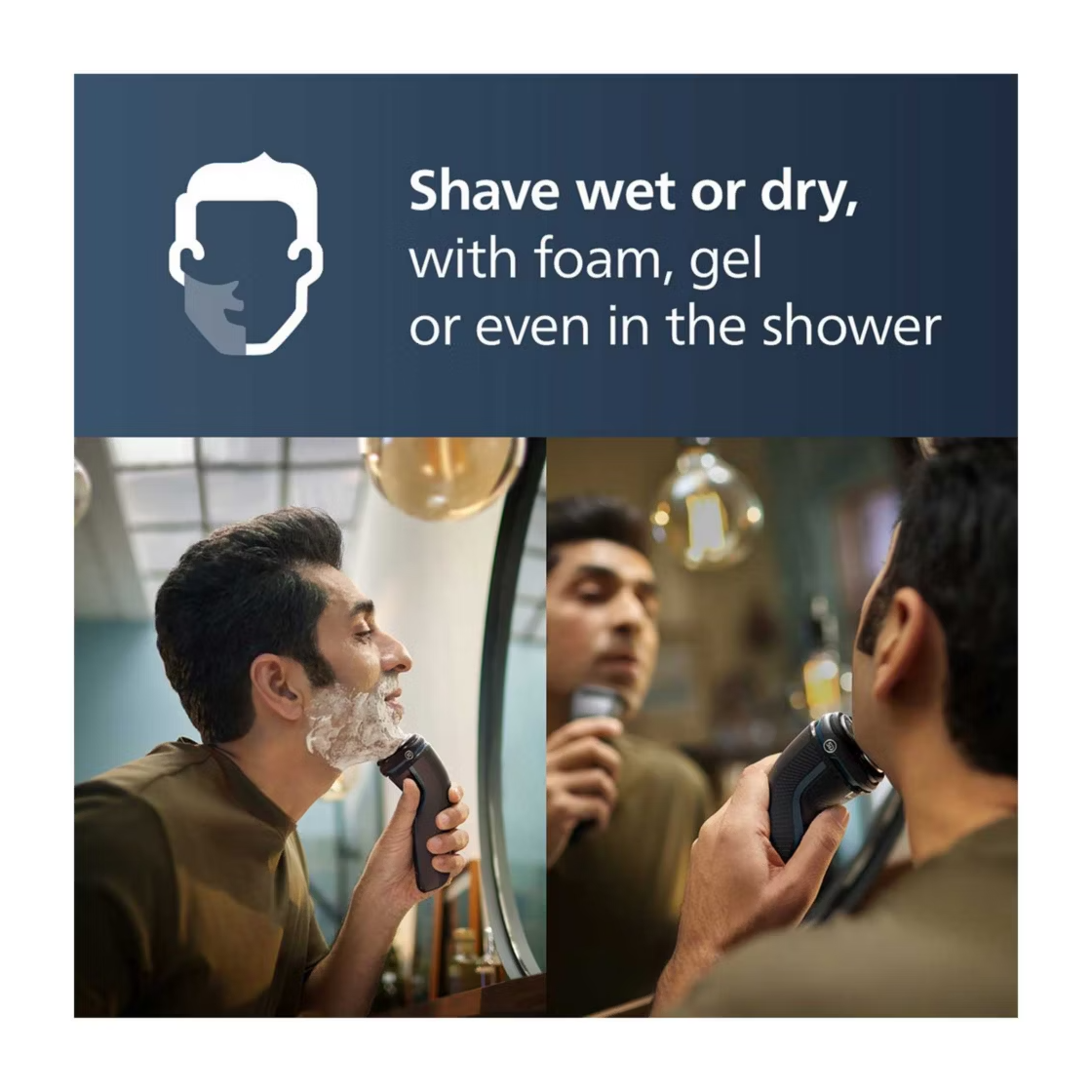 Philips Wet & Dry Electric Shaver Series 3000 with 5D Flex & Pivot heads and Pop-up trimmer – S3144/00