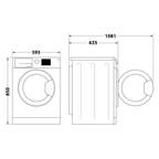 Whirlpool Freestanding Washer Dryer: 11kg/7kg - FWDD117168SBS GCC