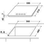 Whirlpool gas hob: 4 gas burners - GMA 6422/IX